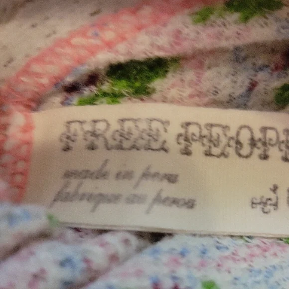 Free People Pink and Green Floral Tank Top - Picture 2 of 4